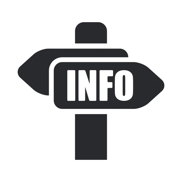 Illustrazione vettoriale dell'icona del singolo cartello info — Vettoriale Stock