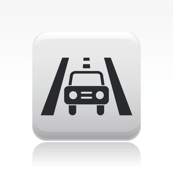 Vector illustration of single road car icon — Stock Vector
