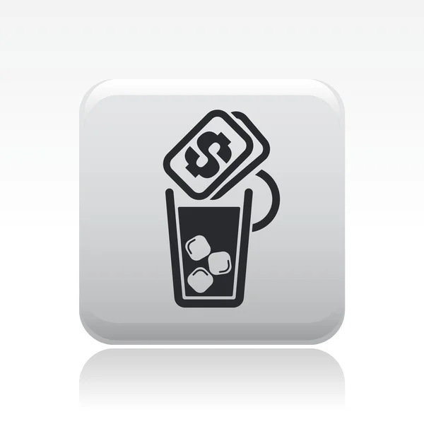 Vector illustratie van enkele cocktail icoon — Stockvector