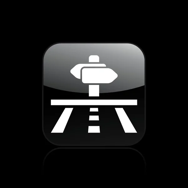 Illustrazione vettoriale dell'icona della direzione stradale isolata — Vettoriale Stock