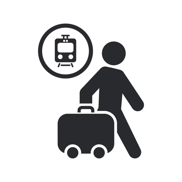 Vektorové ilustrace izolované cestování vlakem ikony — Stockový vektor