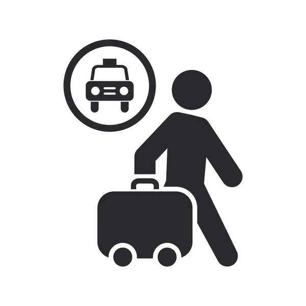 Ilustración vectorial del icono de taxi aislado — Archivo Imágenes Vectoriales