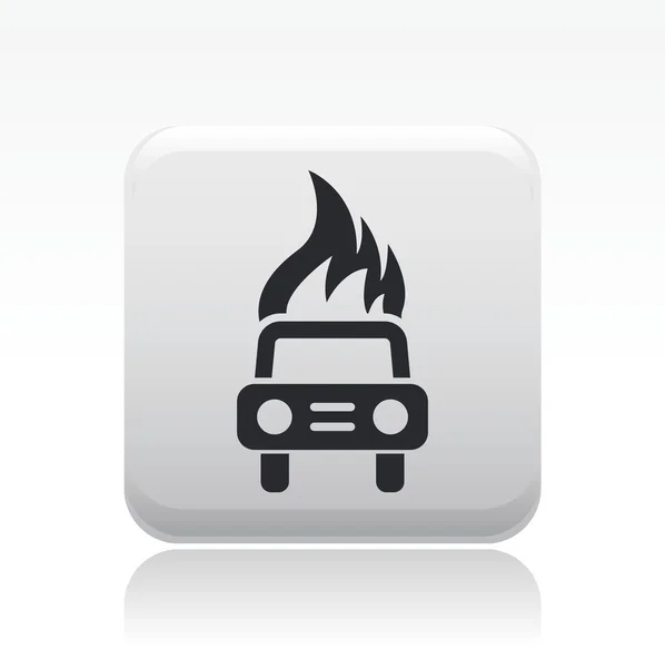 stock vector Vector illustration of isolated burning car icon