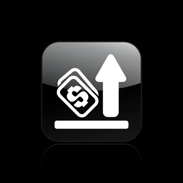 Illustrazione vettoriale dell'icona di aumento del guadagno isolato — Vettoriale Stock