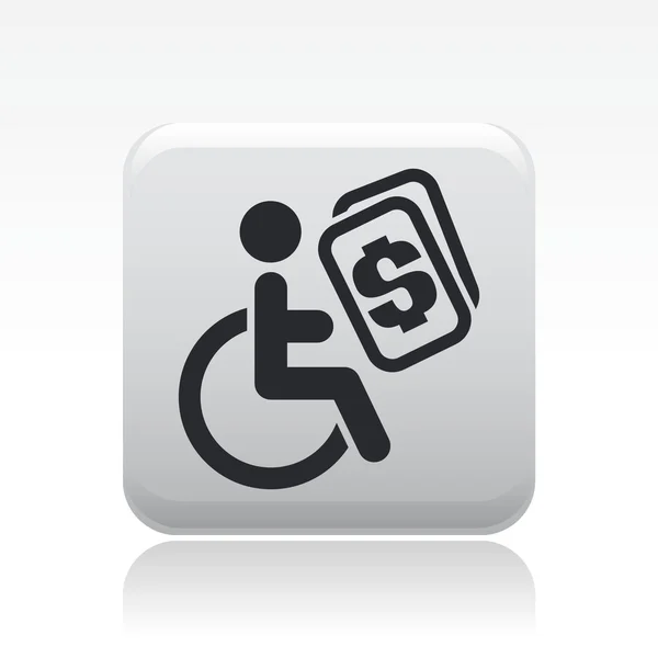 Ilustración vectorial del icono de handicap único — Vector de stock