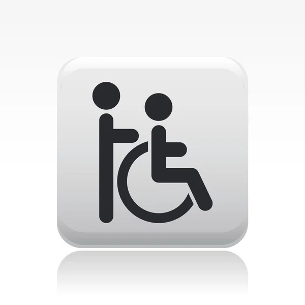 Vector illustration of single handicap icon — Stock Vector