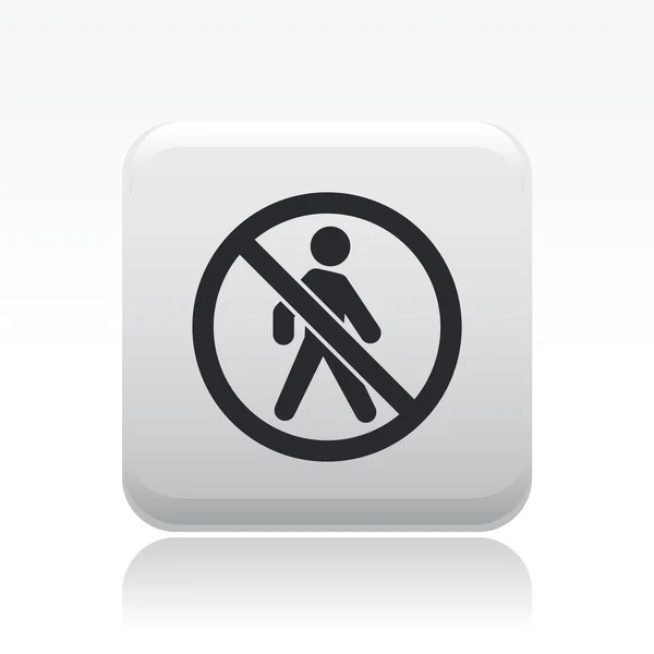 Vector illustration of single forbidden access icon — Stock Vector