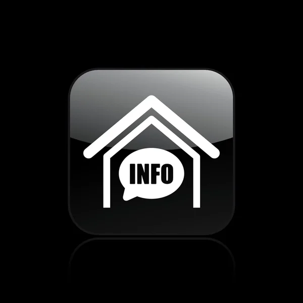 Illustrazione vettoriale di singola icona box info — Vettoriale Stock