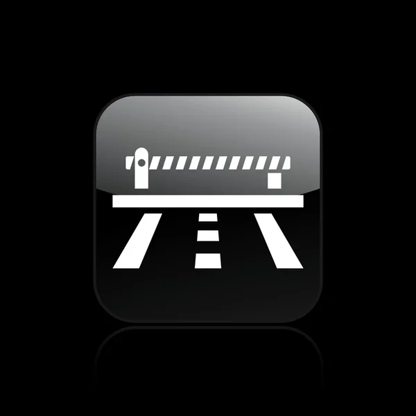 Illustrazione vettoriale dell'icona della barriera stradale unica — Vettoriale Stock
