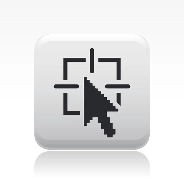 Illustration vectorielle de l'icône d'un pointeur cible unique — Image vectorielle