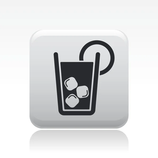 Illustration vectorielle d'une icône de cocktail unique — Image vectorielle