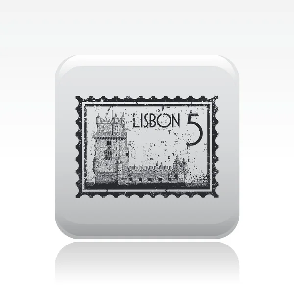 Illustration vectorielle de l'icône isolée de Lisbonne — Image vectorielle