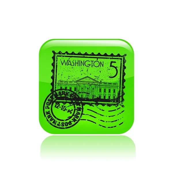 Vector illustration of single washington icon — Stock Vector