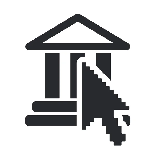 Ilustración vectorial del icono aislado del templo web — Vector de stock