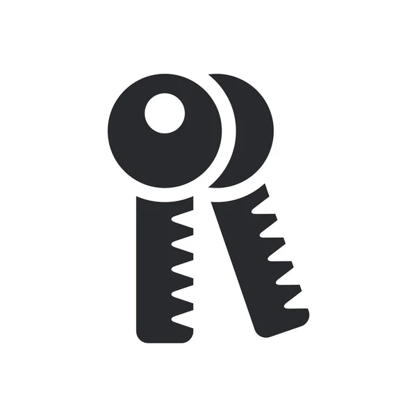 Illustration vectorielle de l'icône des clés isolées — Image vectorielle