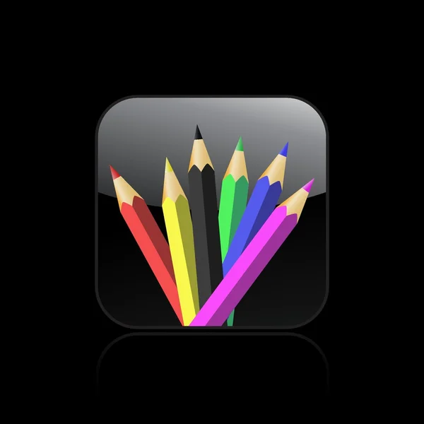Ilustracja wektorowa ikona na białym tle ołówek — Wektor stockowy