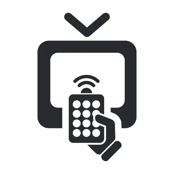 Ilustración vectorial del icono de la televisión remota aislada — Vector de stock