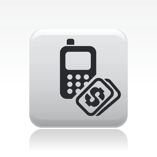 Ilustração vetorial do ícone de custo de telefone único —  Vetores de Stock
