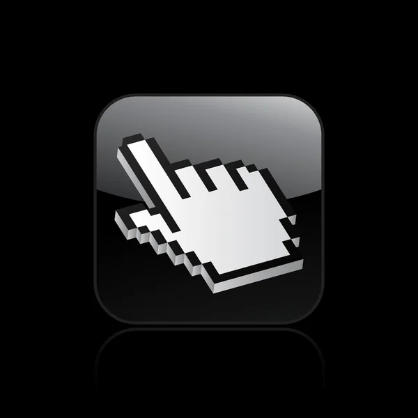 Illustrazione vettoriale dell'icona del puntatore a mano singola — Vettoriale Stock