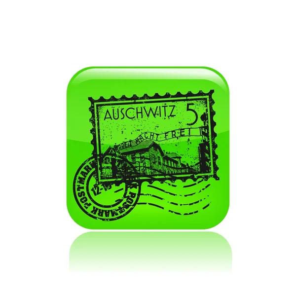 stock vector Vector illustration of single Auschwitz icon