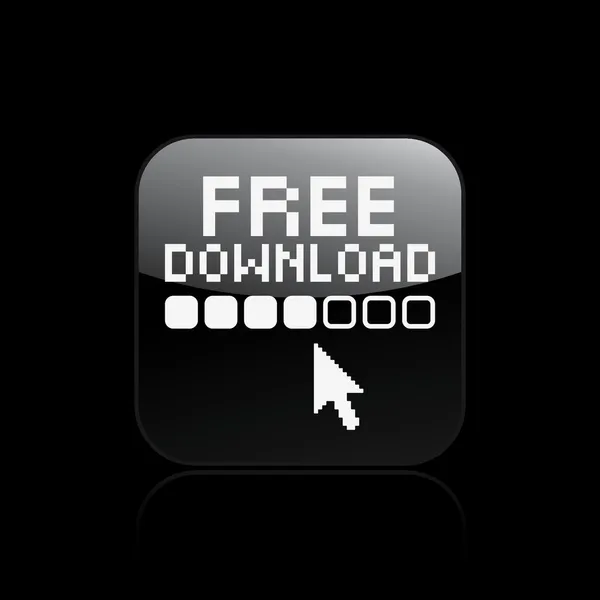Ilustração vetorial do ícone de download gratuito único —  Vetores de Stock