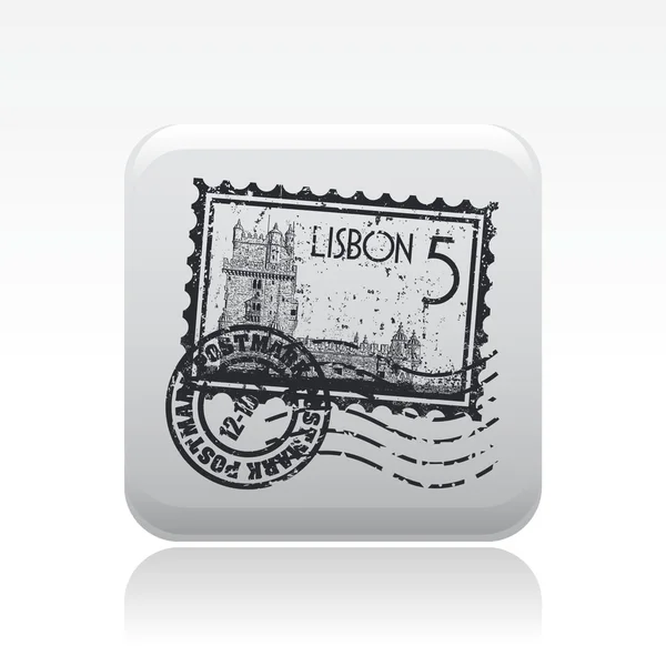 Illustration vectorielle de l'icône isolée de Lisbonne — Image vectorielle