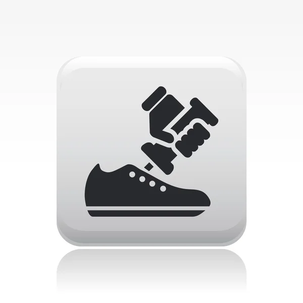 Illustration vectorielle de l'icône unique de réparation de chaussures — Image vectorielle