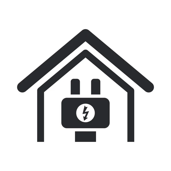 stock vector Vector illustration of isolated energy home icon