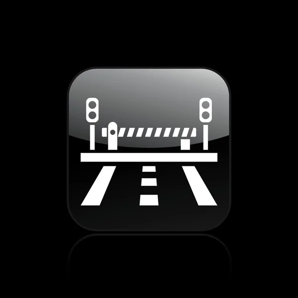 Illustrazione vettoriale dell'icona isolata del passaggio a livello — Vettoriale Stock
