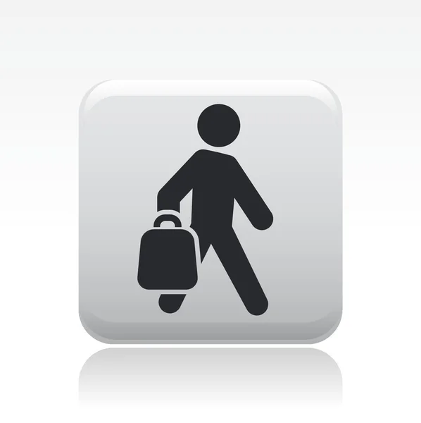 Illustrazione vettoriale dell'icona del sacchetto di acquisto singolo — Vettoriale Stock