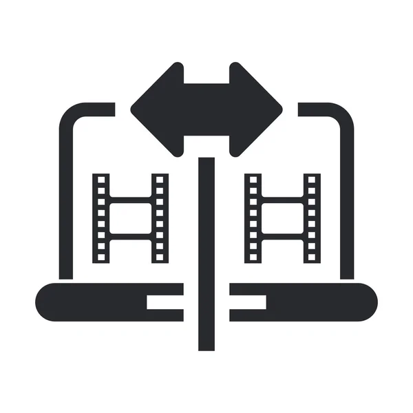 Ilustração vetorial do ícone de compartilhamento de vídeo isolado — Vetor de Stock