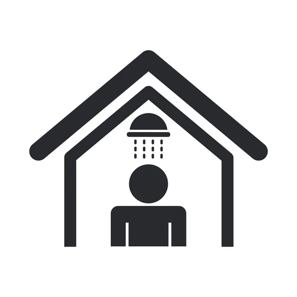 Ilustración vectorial del icono de ducha aislado — Vector de stock