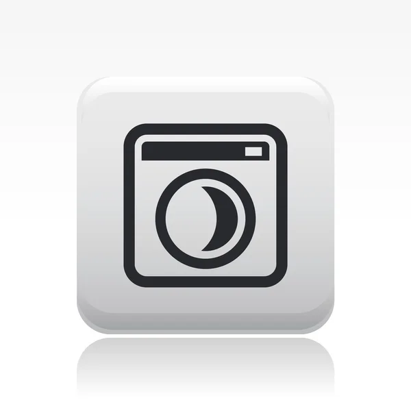 Vektorillustration des einzelnen Waschmaschinensymbols — Stockvektor