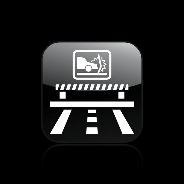 Vector illustration of single crash car icon — Stock Vector