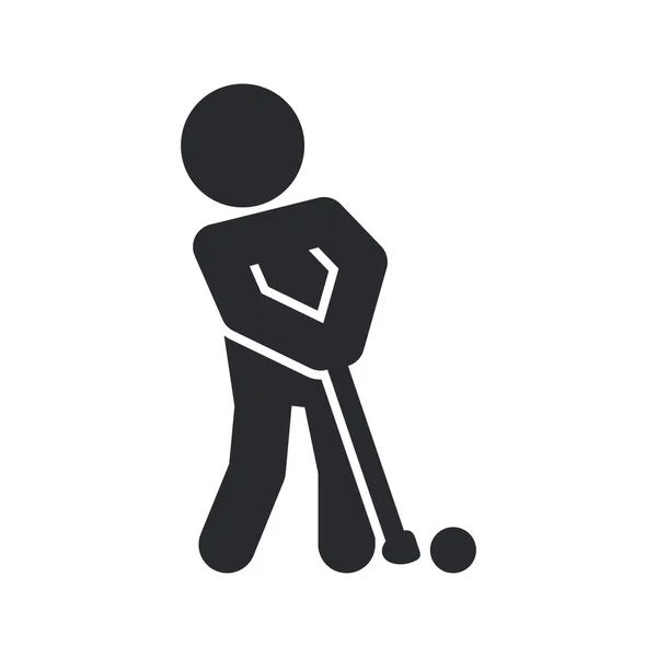 Векторная иллюстрация изолированной иконы гольфа — стоковый вектор