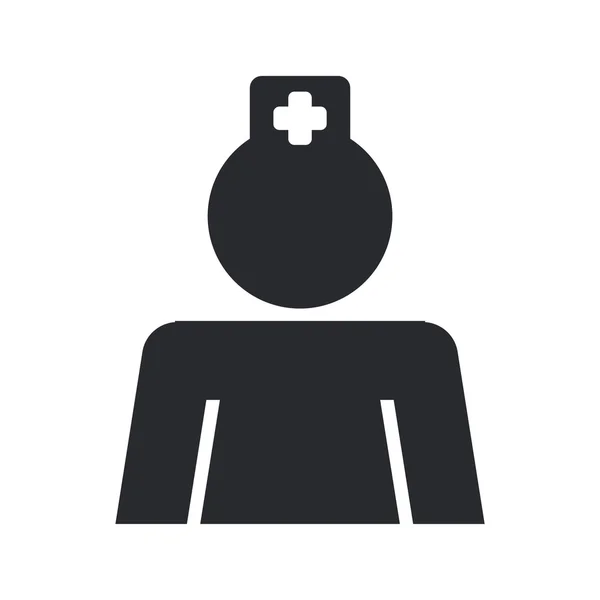 Illustrazione vettoriale dell'icona dell'infermiera isolata — Vettoriale Stock