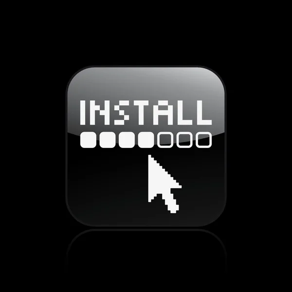 Illustrazione vettoriale dell'icona di installazione singola — Vettoriale Stock