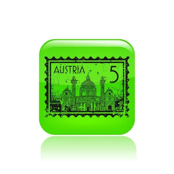 Ilustración vectorial del icono único de Austria — Vector de stock