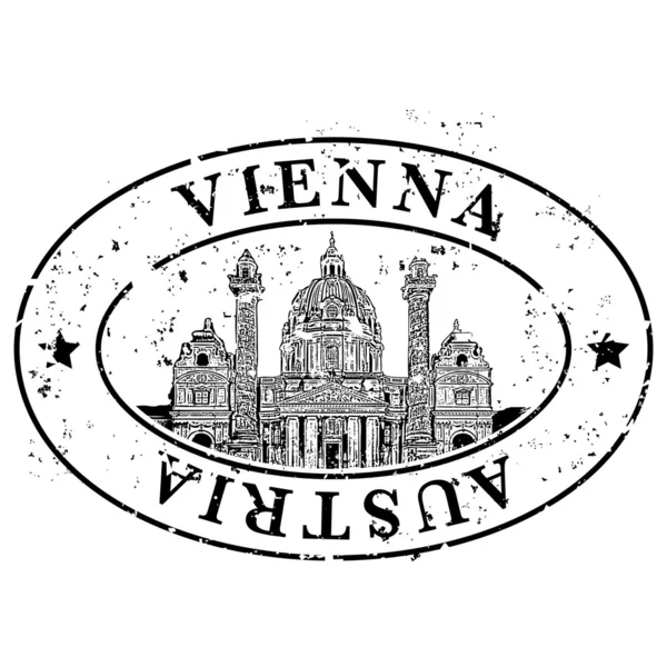 Vector illustration of isolated Vienna icon — Stock Vector