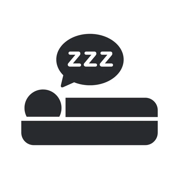 Vector illustration of single isolated sleeping icon — Stock Vector