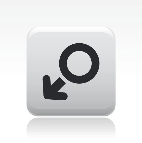 Illustration vectorielle de l'icône du symbole mâle unique — Image vectorielle