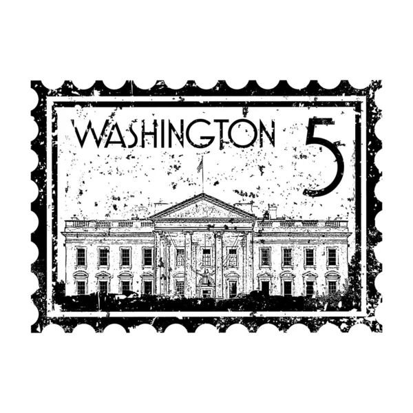 孤立したワシントン アイコンのベクトル イラスト — ストックベクタ
