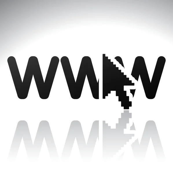 Ilustracja wektorowa pojedynczej ikony połączenia internetowego — Wektor stockowy