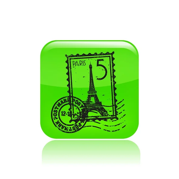 Ilustração vetorial do ícone de Paris único — Vetor de Stock