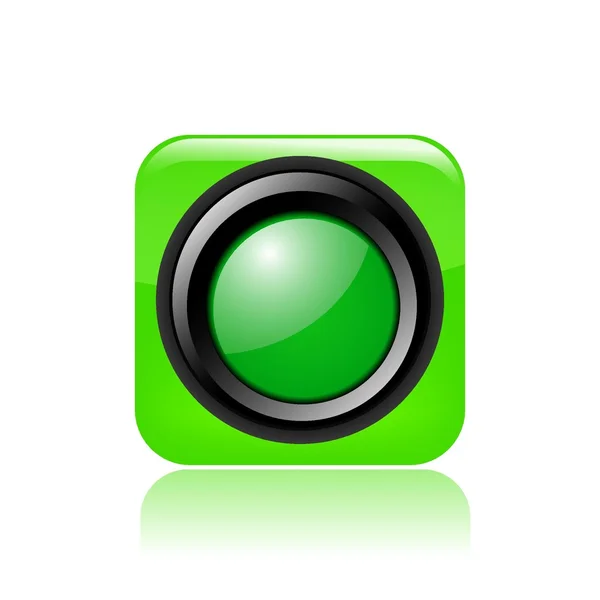 Ilustracja wektorowa jedno zielone światło ruchu ikony — Wektor stockowy