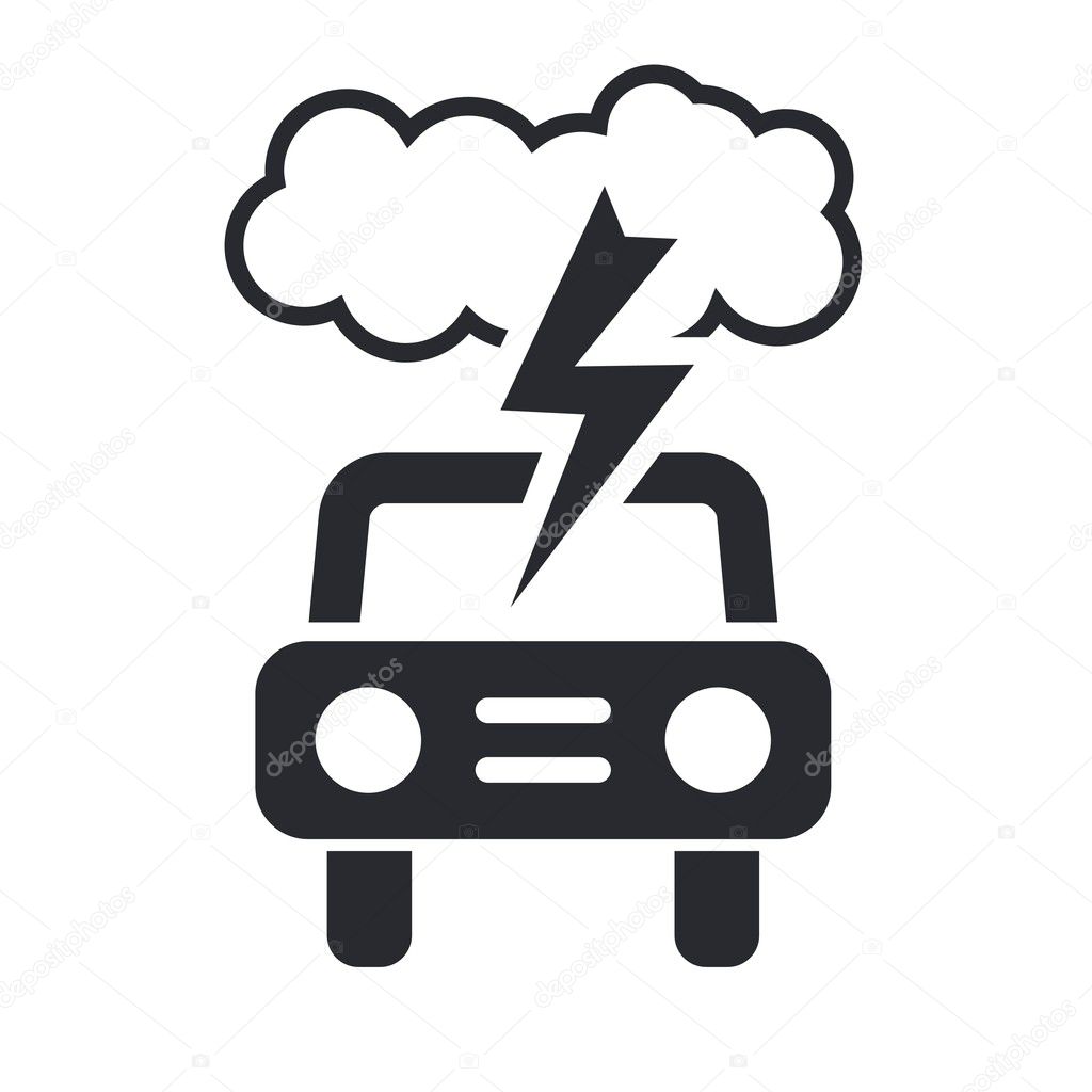Vector illustration of isolated car storm icon