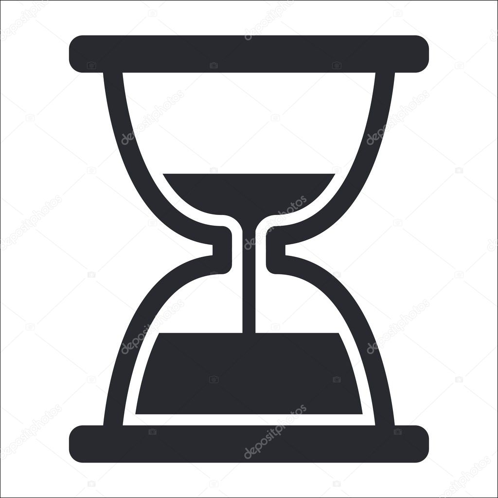 Vector illustration of isolated hourglass icon