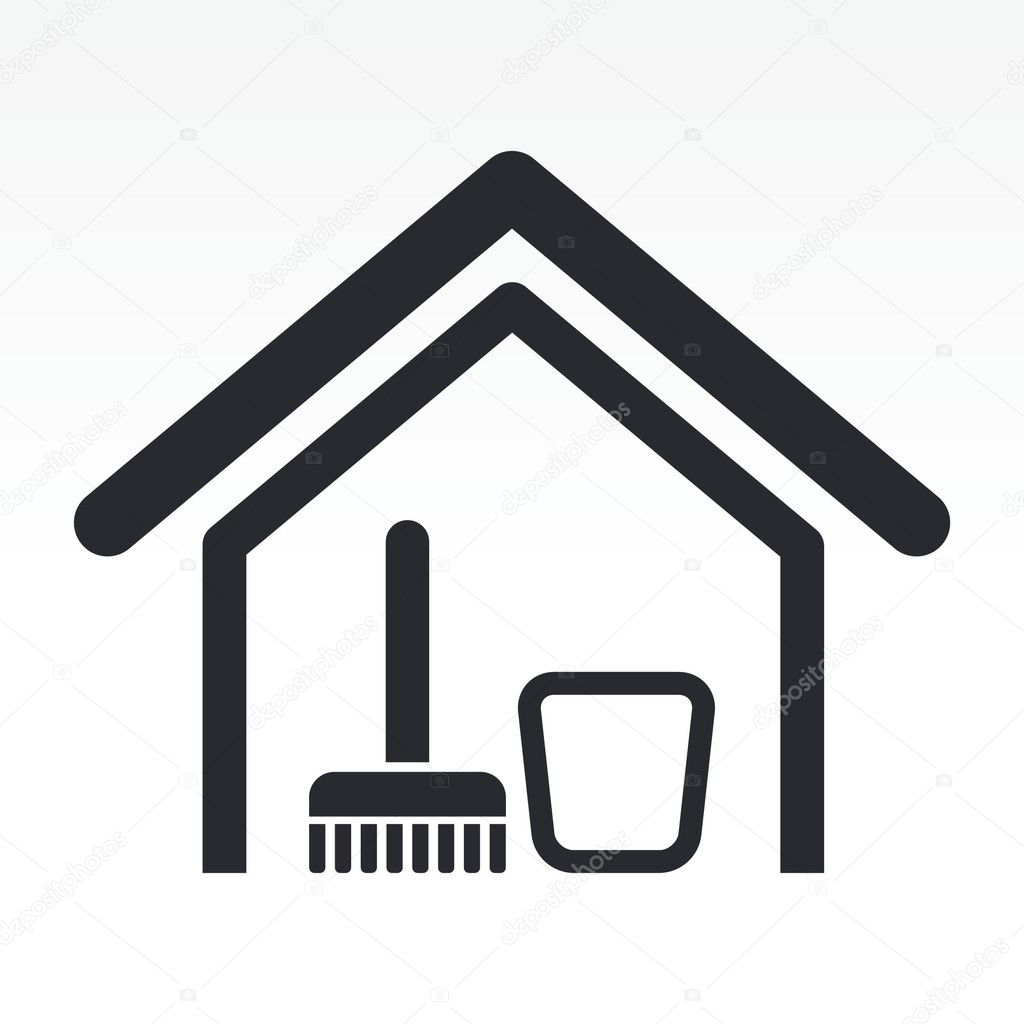 Vector illustration of isolated clean house icon
