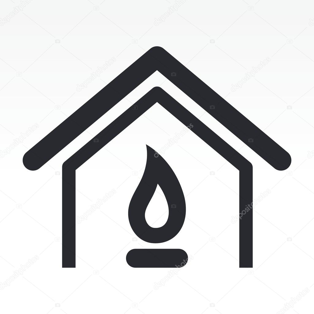 Vector illustration of isolated gas home icon
