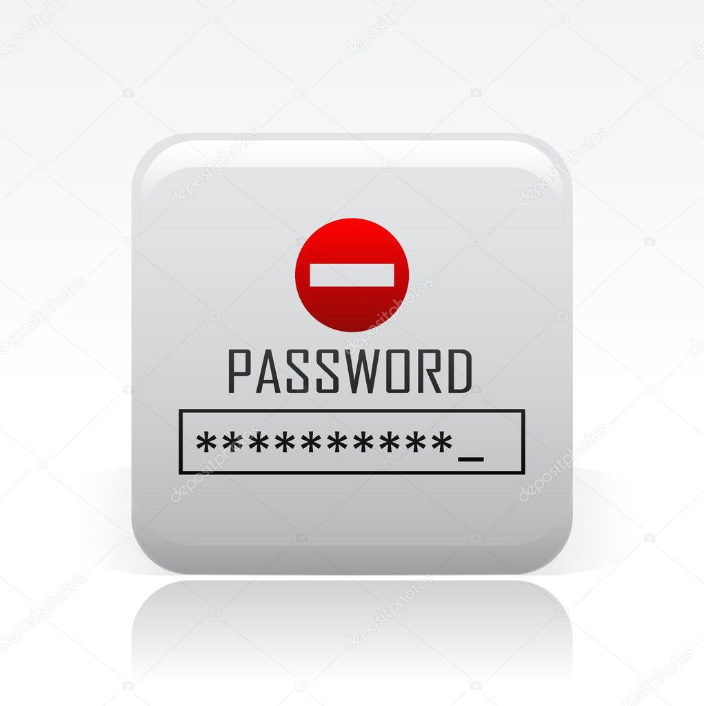 Vector illustration of single password icon